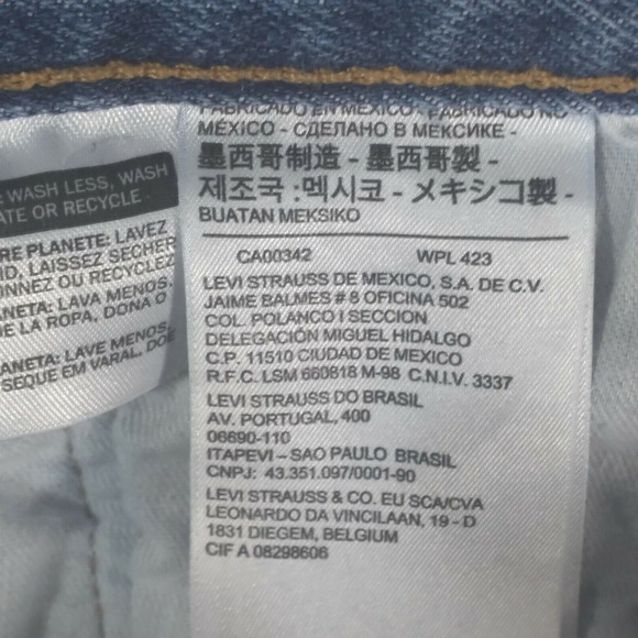 Levi's 501 jeans mens 38 x 29 original straight button fly blue denim pants - Picture 11 of 12